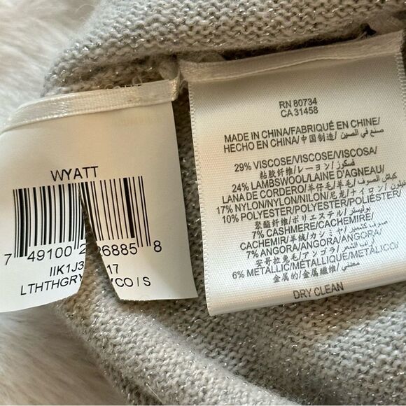 BCBG MaxAzria Wyatt Cashmere Blend Shimmery Sweater Sz S - Picture 7 of 8